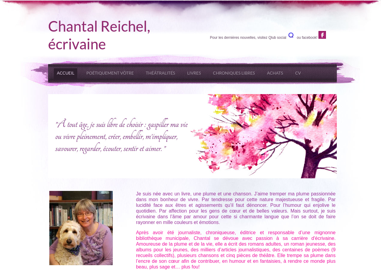 Aperçu du site de Chantal Reichel